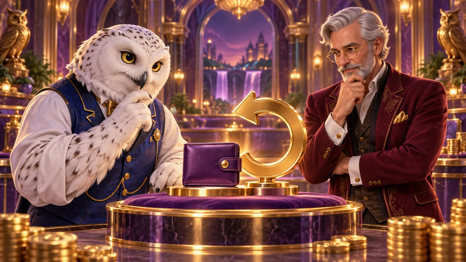 Χαρακτήρες του Bizzo Casino σε θεματική σκηνή
